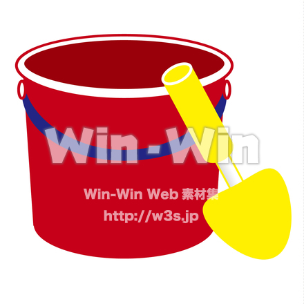 バケツ＆スコップのCG・イラスト素材 W-020813