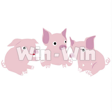 ３匹のこぶたのCG・イラスト素材 W-021457