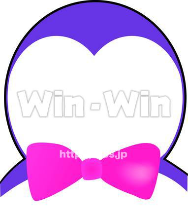 2015冬イベント課題「お面」ペンギン・輪郭のCG・イラスト素材 W-020310