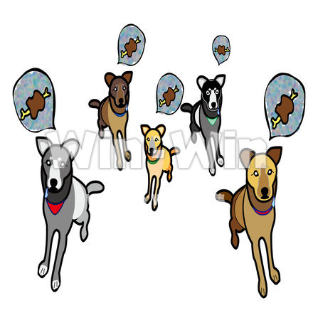 お肉大好き！のCG・イラスト素材 W-020888