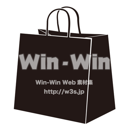 紙袋のシルエット素材 W-020453