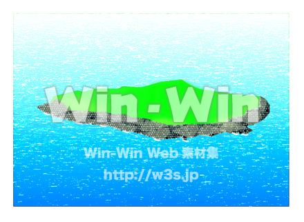 尖閣諸島_久場島のCG・イラスト素材 W-020731