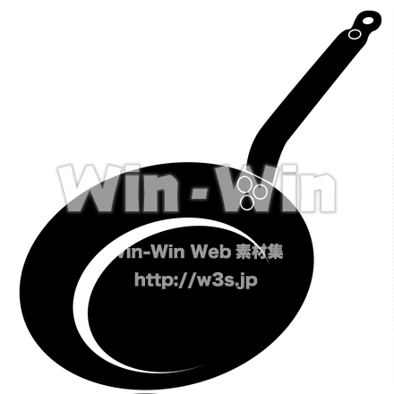 フライパンのシルエット素材 W-022724