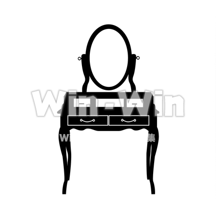 ドレッサーのシルエット素材 W-022154