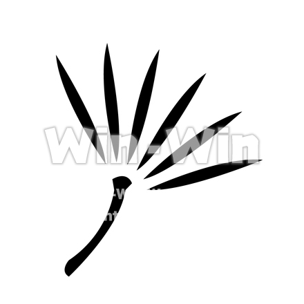 ノコギリヤシシルエットのシルエット素材 W-022011