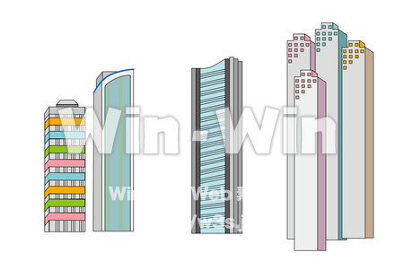 ビル群のCG・イラスト素材 W-022675