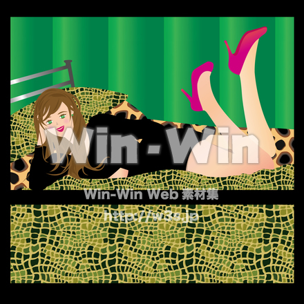 セクシーな女性のCG・イラスト素材 W-023372