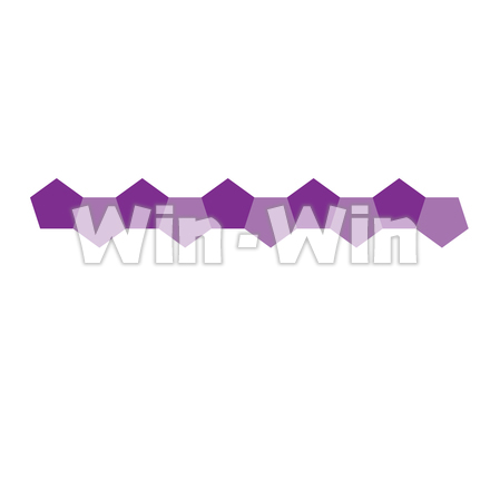 藍色五角形パーツのCG・イラスト素材 W-022034