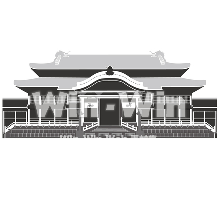 首里城のシルエット素材 W-022825