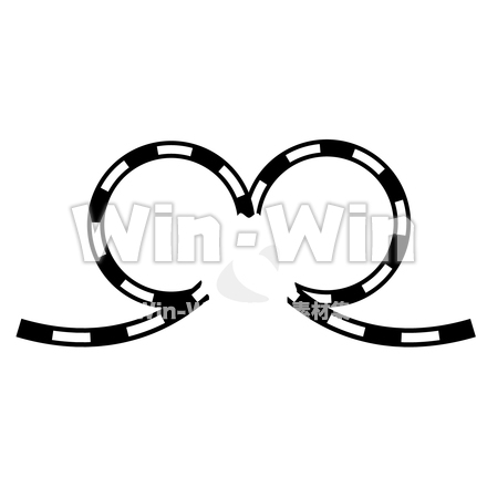 路線リボンのCG・イラスト素材 W-023680