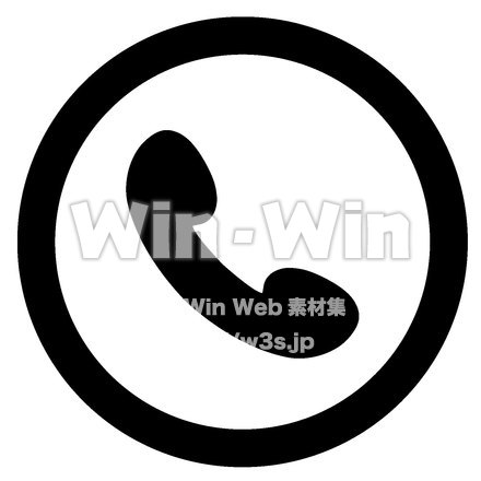 電話アイコンのシルエット素材 W-022413