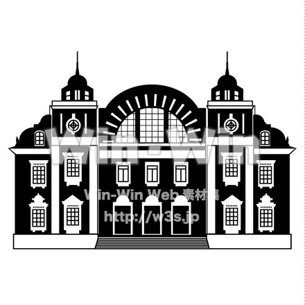 大阪市中央公会堂のシルエット素材 W-023620