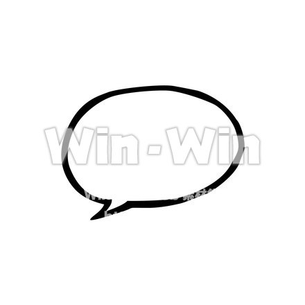 吹き出しのシルエット素材 W-023908