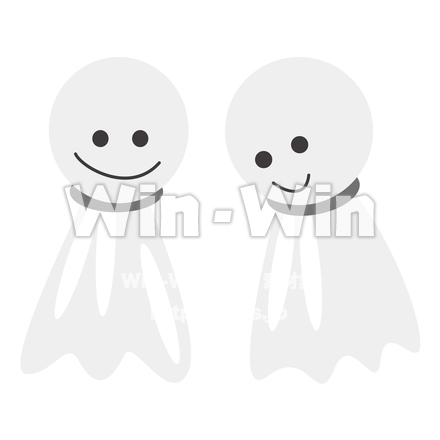 てるてる坊主のシルエット素材 W-023314