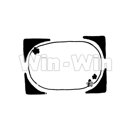 フレームのシルエット素材 W-023568