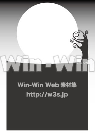 ハロウィン「背景」のシルエット素材 W-022947