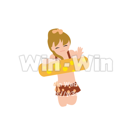 水着の女の子のCG・イラスト素材 W-023064