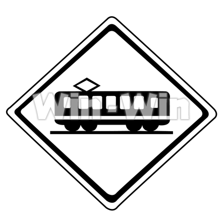 踏切ありのシルエット素材 W-023634