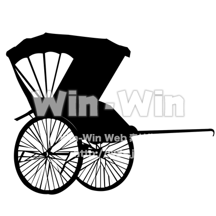 人力車のシルエット素材 W-023760