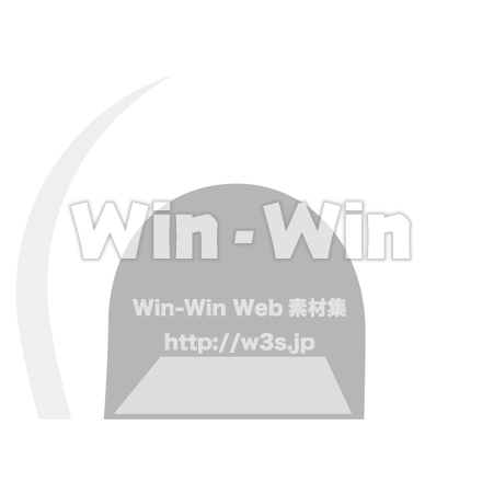 かまくらのシルエット素材 W-023132