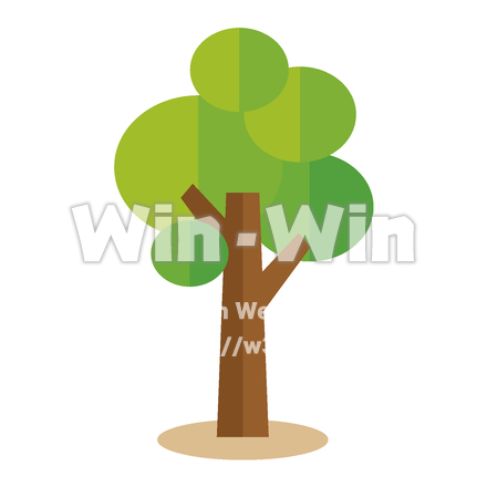 木のアイコンのCG・イラスト素材 W-023524