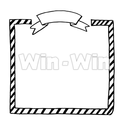 フレームのシルエット素材 W-023894