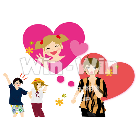 がんばれ男の子のCG・イラスト素材 W-023184