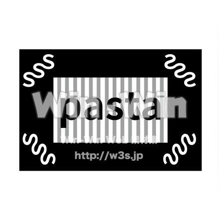 パスタ　ラベルのシルエット素材 W-022134