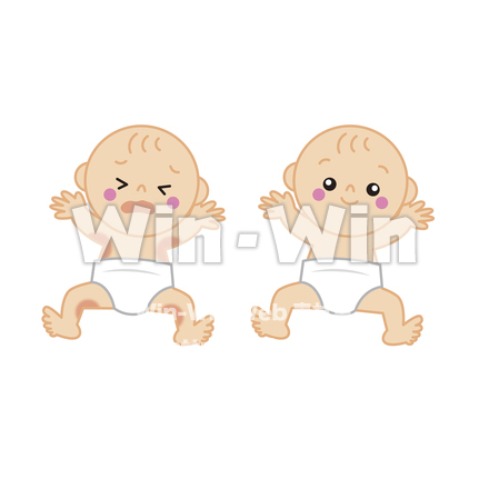 赤ちゃんのCG・イラスト素材 W-022504