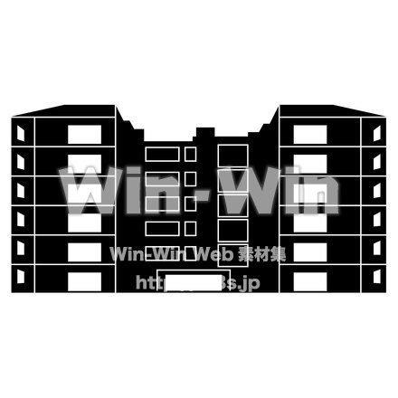 マンションのシルエット素材 W-023855