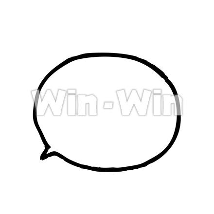 ふきだしのシルエット素材 W-023872