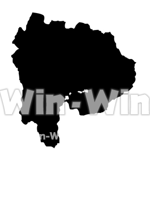 山梨県のシルエット素材 W-023835