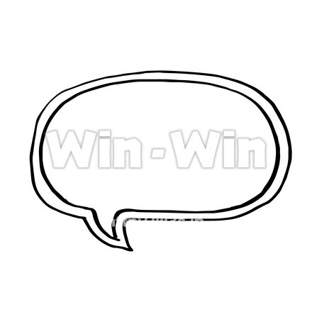 吹き出しのシルエット素材 W-023892