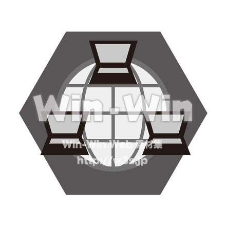 ネットサービスのシルエット素材 W-023229