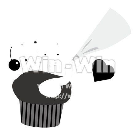 トッピング（お菓子作り）のシルエット素材 W-023378