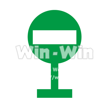 バス停のCG・イラスト素材 W-023923