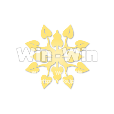 ハワイアンキルト（アンスリウム）のシルエット素材 W-022881