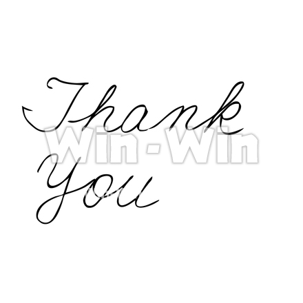 ありがとうのシルエット素材 W-022252