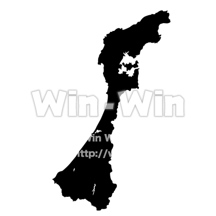 石川県のシルエット素材 W-022895