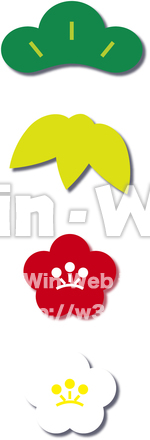 松竹梅のCG・イラスト素材 W-023978