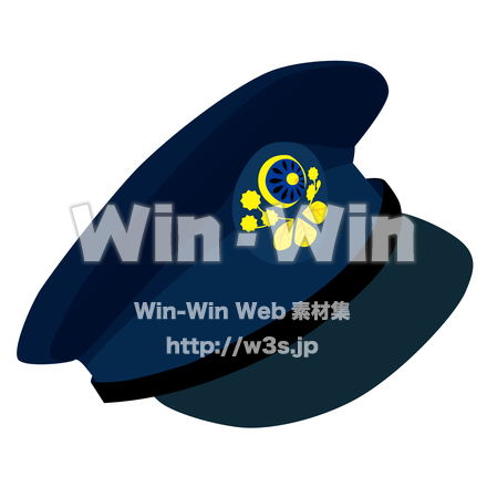 車掌さんの帽子のCG・イラスト素材 W-023637