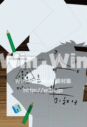 宿題で悩む人のCG・イラスト素材 W-022454