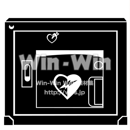 AEDのシルエット素材 W-023207