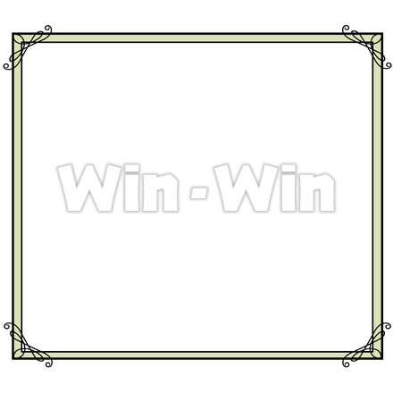 クラシカル装飾枠（四角）のCG・イラスト素材 W-023334