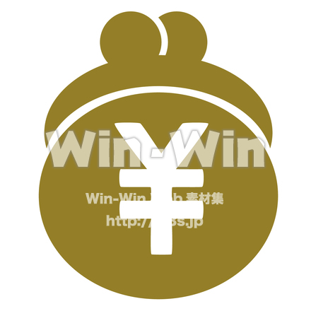 アイコン「がまぐち財布」のCG・イラスト素材 W-023488