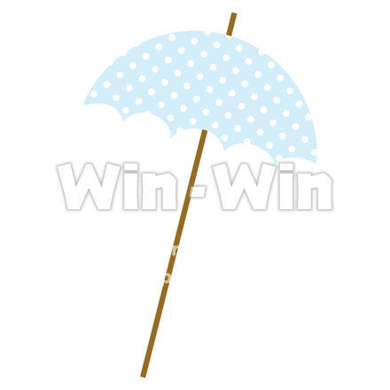 水玉ビーチパラソルのCG・イラスト素材 W-022523