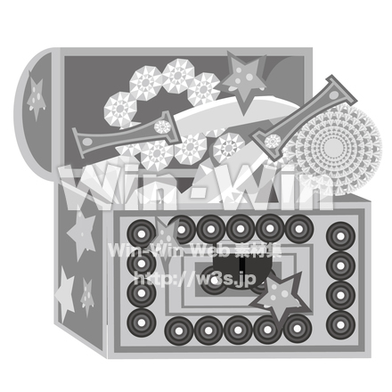 宝箱のシルエット素材 W-023417