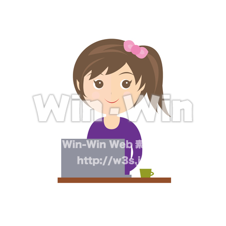 パソコン使用のCG・イラスト素材 W-023604