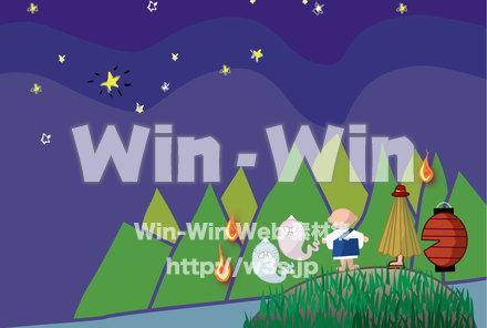 星空に妖怪のCG・イラスト素材 W-022462