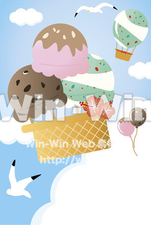 残暑見舞いのCG・イラスト素材 W-022329